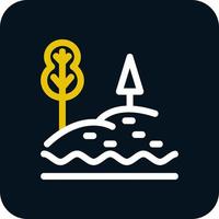 Lake Landscape Vector Icon Design