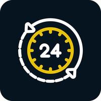 24 Hours Vector Icon Design