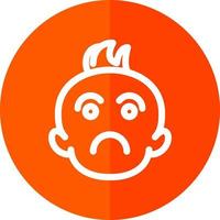 Sad Baby Vector Icon Design