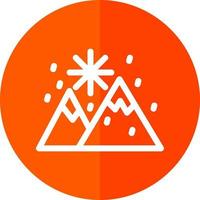 Snow Landscape Vector Icon Design