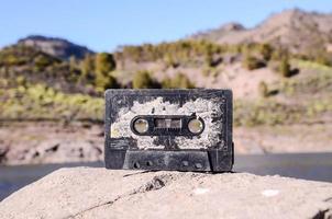 Worn cassette tape photo