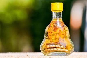 Clear glass bottle photo