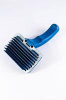 Blue hair brush photo