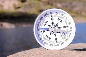 White navigation compass photo