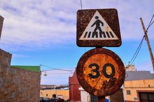 Rusty old sign photo