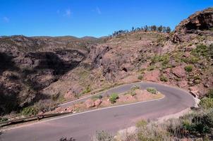 Road through the scenic landscape photo