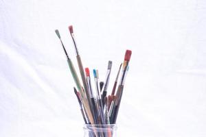 Collection of paint brushes photo