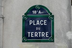 Street sign in Paris, France photo