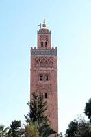 antiguo torre en marrakech, Marruecos foto
