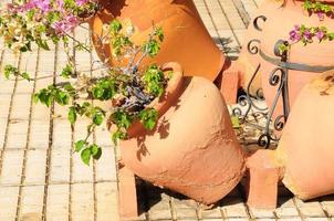 Terracotta Vases on the ground photo