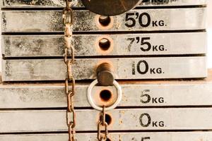 Metal gym weights photo