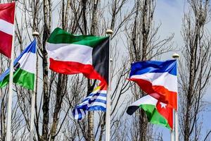 Flags in Lisbon, Portugal photo