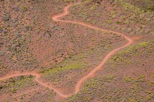 Dirt road, aerial view. photo