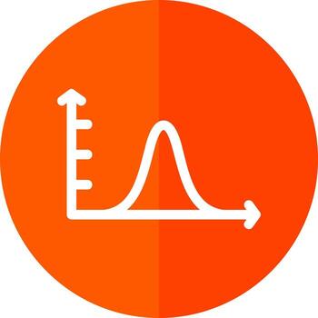 Bell Curve on Graph Vector Icon Design