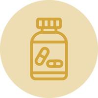 Pills Bottle Vector Icon Design