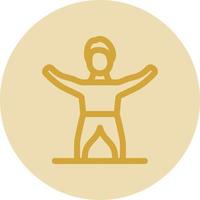 diseño de icono de vector de estiramiento de gimnasio