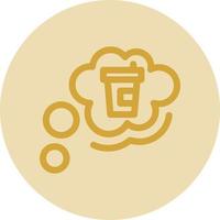 Coffee Thinking Vector Icon Design