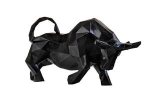 black bull on white background photo