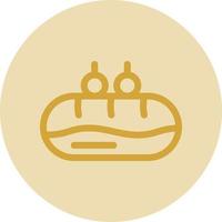 Eclair Vector Icon Design