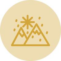 Snow Landscape Vector Icon Design