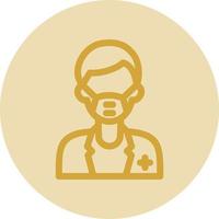 Male Surgeon Vector Icon Design