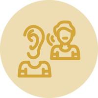 diseño de icono de vector de escucha