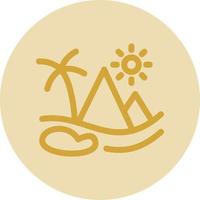 Desert Oasis Vector Icon Design