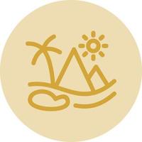 Desert Oasis Vector Icon Design