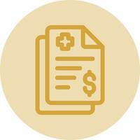 Medical Bill Vector Icon Design