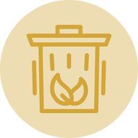 Eco Trash Bin Vector Icon Design