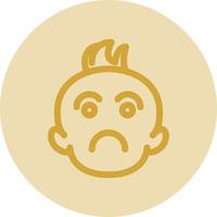 Sad Baby Vector Icon Design