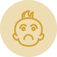 Sad Baby Vector Icon Design