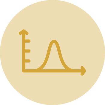 Bell Curve on Graph Vector Icon Design