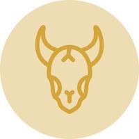 Bull Skull Vector Icon Design