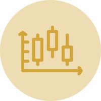 Candlestick Chart Vector Icon Design