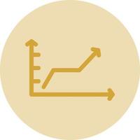 Rising Line Graph Vector Icon Design