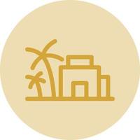 Desert House Vector Icon Design