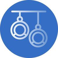 Gym Rings Vector Icon Design