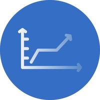 Rising Line Graph Vector Icon Design
