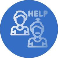 Ask For Help Vector Icon Design