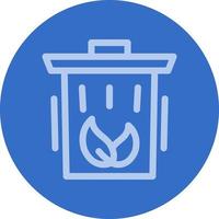 Eco Trash Bin Vector Icon Design