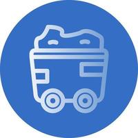 Mining Cart Vector Icon Design