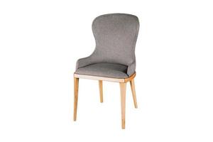 331 Gray chair with wooden legs isolated on a transparent background photo