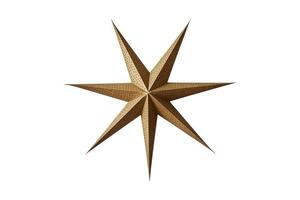 512 Golden christmas star isolated on a transparent background photo