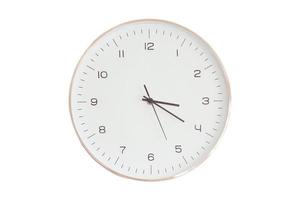 1830 blanco reloj aislado en un transparente antecedentes foto