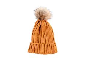 1885 Orange beanie hat isolated on a transparent background photo