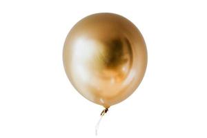 2196 Gold balloon isolated on a transparent background photo