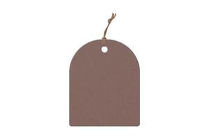 3420 Brown tag isolated on a transparent background photo