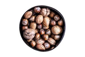 4970 Black bowl with seeds isolated on a transparent background photo