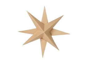 6501 Beige christmas star isolated on a transparent background photo